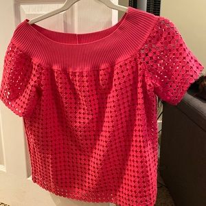 Hot pink off the shoulder top